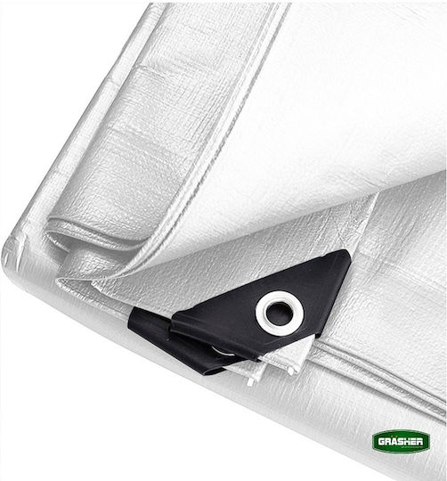 Grasher Waterproof Tarpaulin 120gr/m² 5x4m. Light Type White