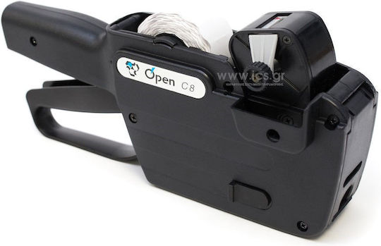 Open C8 Mechanical 1 Row Portable Label Maker Black