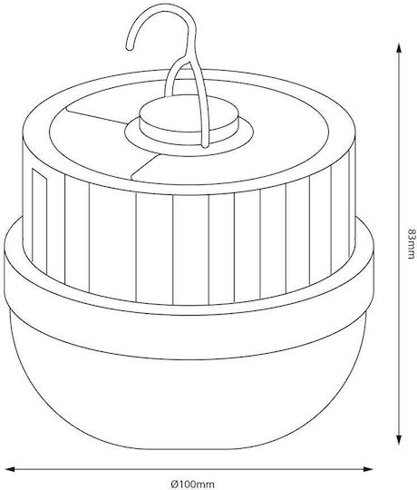 Eko Light Ηλιακό Φωτιστικό 10W 1000lm με Φυσικό Λευκό Φως 4000K
