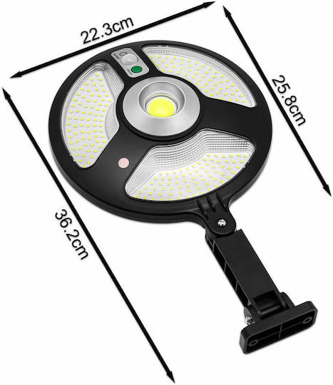 Jortan Solar Road Light 150W Cold White 6500K with Motion Sensor, Photocell and Remote Control IP66