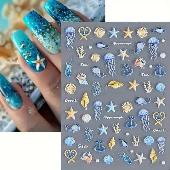 Marine Life Nagelaufkleber