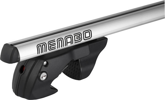Menabo Bare De Acoperiș Din Aluminiu Sherman XL Argintii 135 Cm Culoare Renault Kangoo Expres Mk2 2008 Bare Ridicate Bare Paralele Spațiu 2 Buc 9470/mb Mp.9470/mb-154