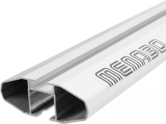 Menabo Bare de Acoperiș din Aluminiu Lince XL 135 cm pentru Audi A6 5D 2004>2011 pentru Mașini cu Bare de Acoperiș Din Fabrică Set cu Picioare Argintii