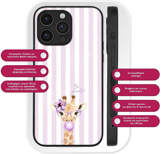 Husă Sonique Stripe Stories Series Honor Magic8 Pro 5g Lila Girafă Bomboană Gumă de Mestecat