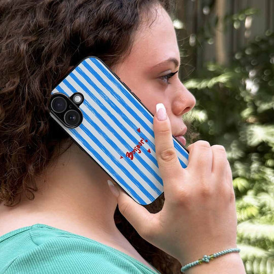 Husă Sonique Stripe Stories Series Realme 16 Pro Plus Bonjour Albastru