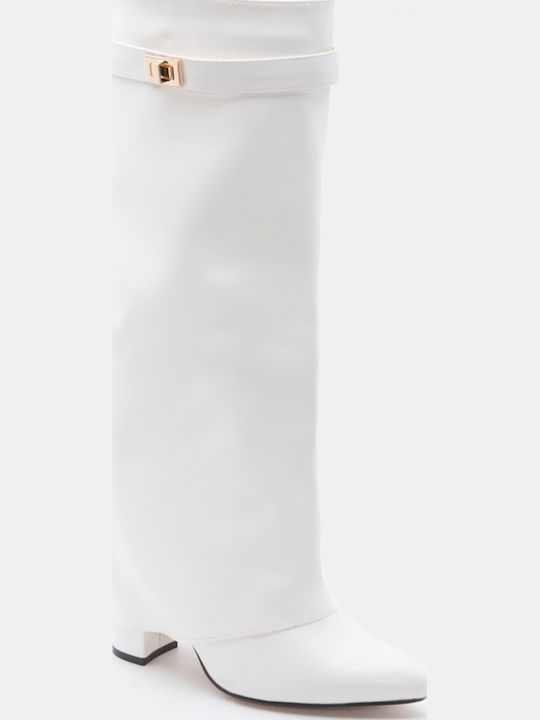 Damenstiefel mit Hohem Absatz Weiße
