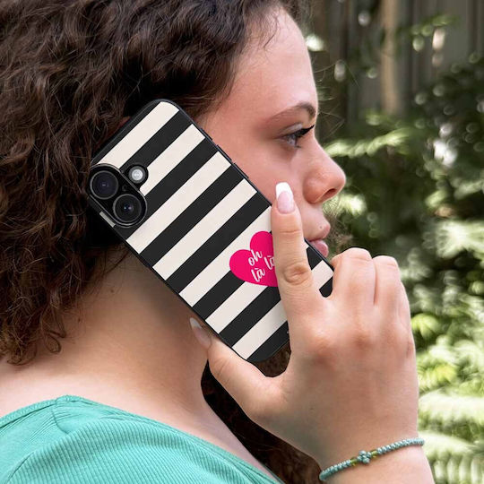 Θήκη Sonique Stripe Stories Series Oneplus Nord 3 5g Oh La La – Μαύρο