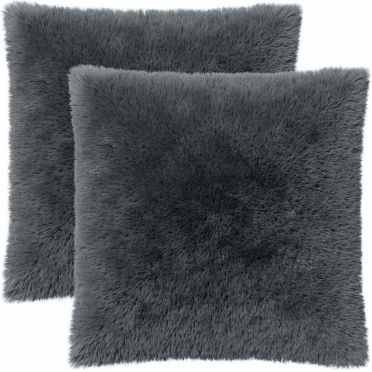 vidaXL Sofa-Kissen Heerlen Fleece Anthrazit 70x70cm