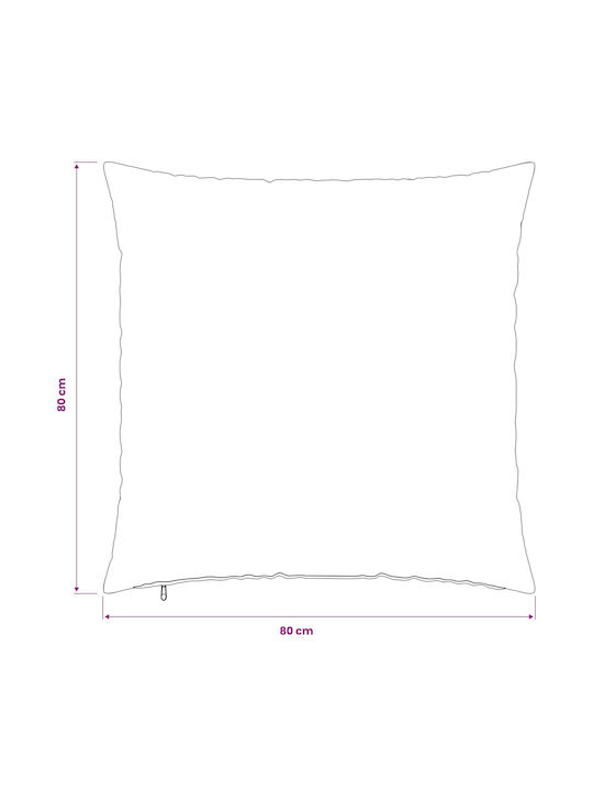 vidaXL Heerlen Sofa Cushion Black 80x80cm