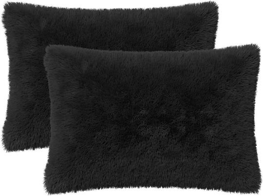 vidaXL Sofa-Kissen Heerlen Vlies Schwarz 30x50cm