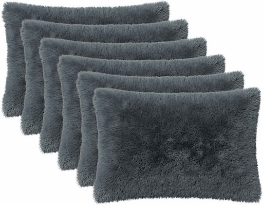 vidaXL Sofa-Kissen Heerlen Fleece Anthrazit 40x60cm