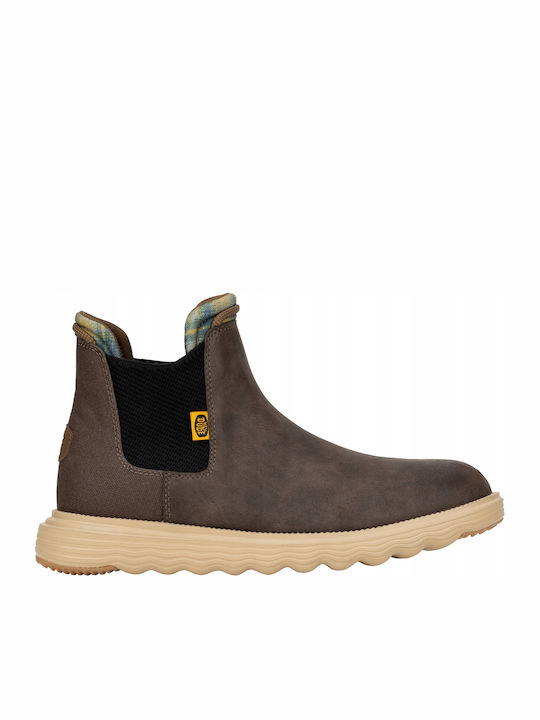 Leder Braune Chelsea Herrenstiefel Wasserdicht
