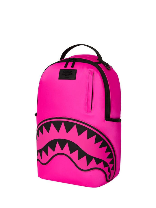 Sprayground Schulranzen Rucksack für Junior High-High School Shark Central Weiß Fuchsie Dlxsv