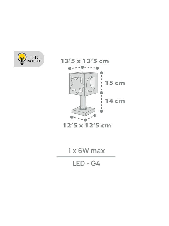 Ango Lumină LED pentru copii de birou Moonlight Gri