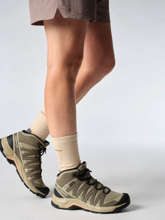 Salomon Recon Women's Hiking Gore-Tex Desert Tan / Falcon / Peach