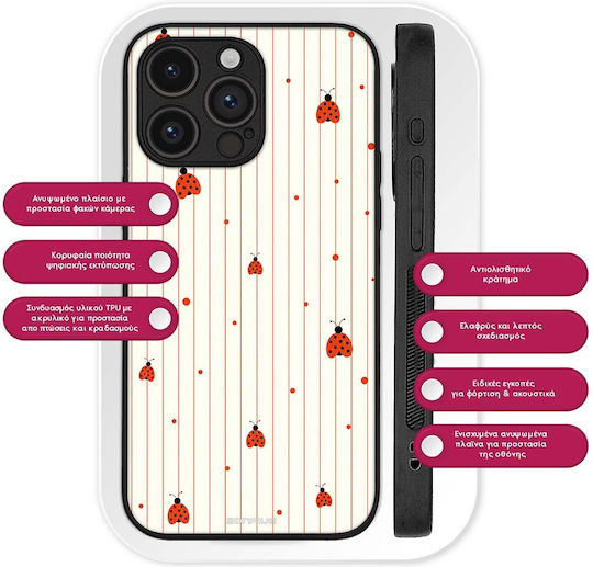 Sonique Stripe Stories Series Oppo Find X8 Pro 5G Ladybug Mobile Phone Case