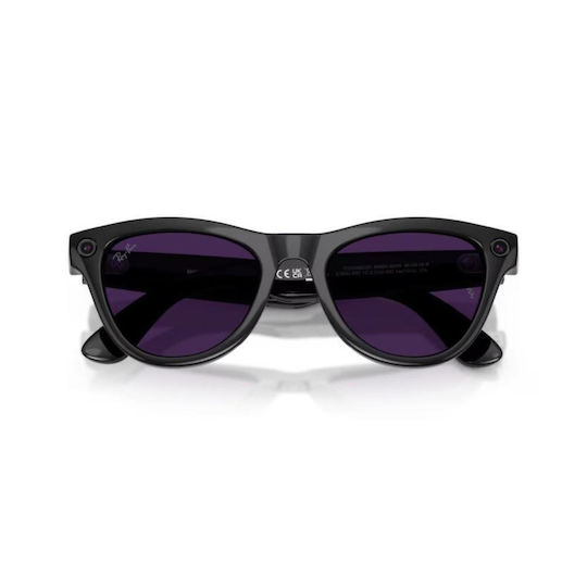 Ray-Ban Meta Skyler Gen 2 Lucios Rw4014 601/ch 52-20 Ochelari Inteligenți Wi-fi 6 Bluetooth High Bridge Fit Cameră Înregistrare Video Asistent Vocal 32gb Flash Lentile Transition Transparent Violet Negru