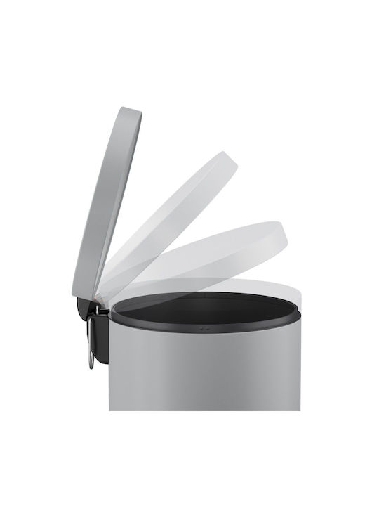 Hailo Waste Bin from Stainless Steel with Pedal Grey 30lt