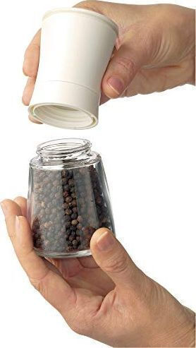 WMF Handbuch Salz Mühle Glas in Schwarz Farbe 14cm