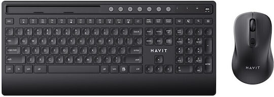 Havit KB242GCM Kabelloses Tastatur & Maus Set Englisch (US) Schwarz