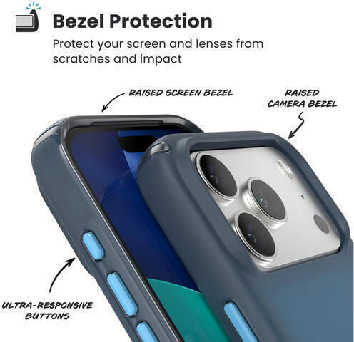 Speck Presidio Lux Magsafe Case Iphone 17 Pro Deep Sea Fade Black Spell Blue 151022-3276