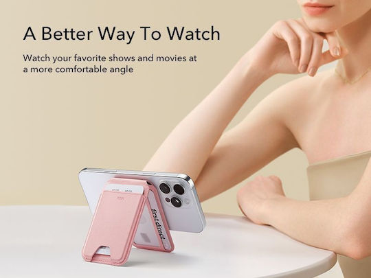 Esr Magsafe Aura Wallet Fold Stand Bublegum Pink