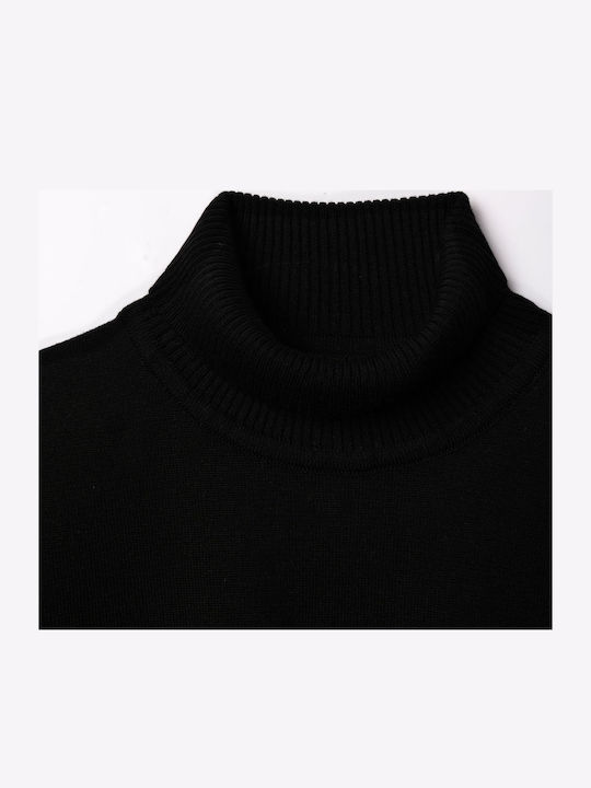 Kids Long-Sleeved Black Turtleneck