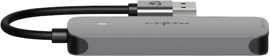Nedis Hub 4 de Porturi USB 3.2 cu Conectare USB-A Gri