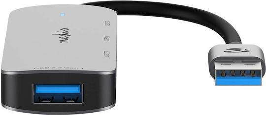 Nedis Hub 4 de Porturi USB 3.2 cu Conectare USB-A Gri