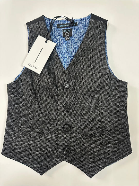 Kids Vest Black Black-Grey