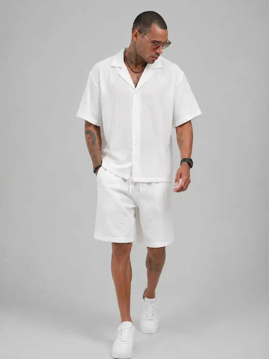 Pantaloni Scurți Bărbați Set Alb