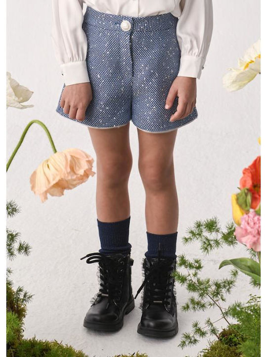 Set Pentru Copii cu Pantaloni Scurți de Vară 2 Buc Albastru