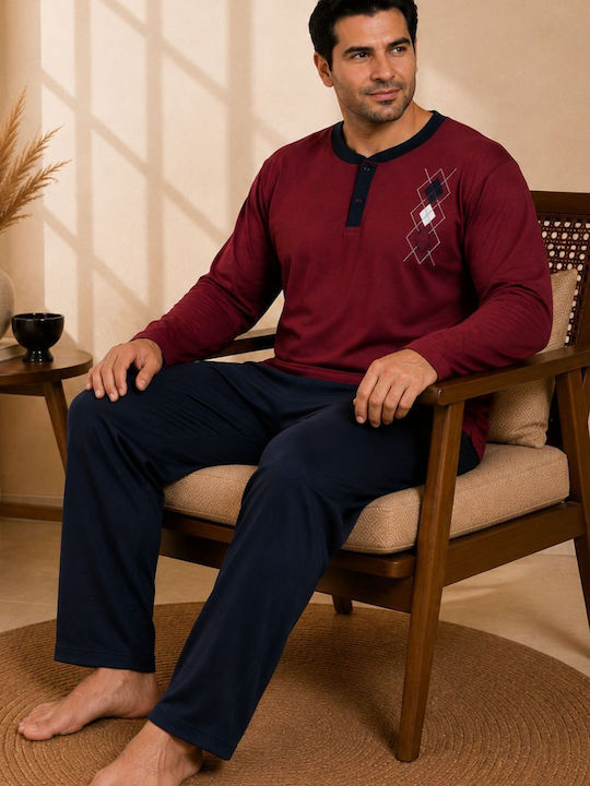 Rimoli Winter Men's Pyjamas Burgundy