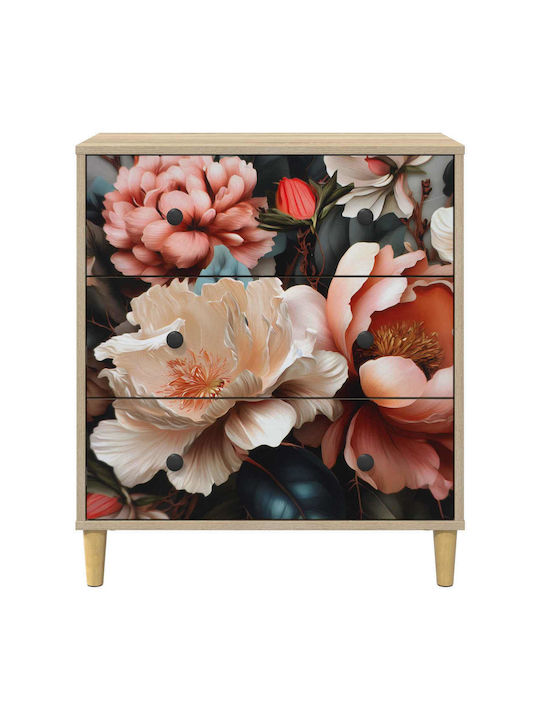 Sideboard Borne Wooden with Drawers Sonoma 66x36.5x75cm