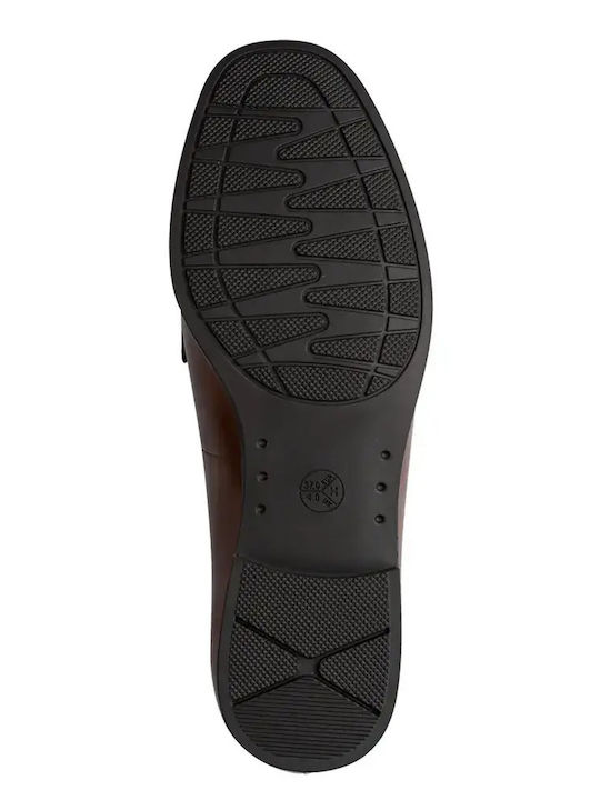 Softline Leder Damen Mokassins in Tabac Braun Farbe