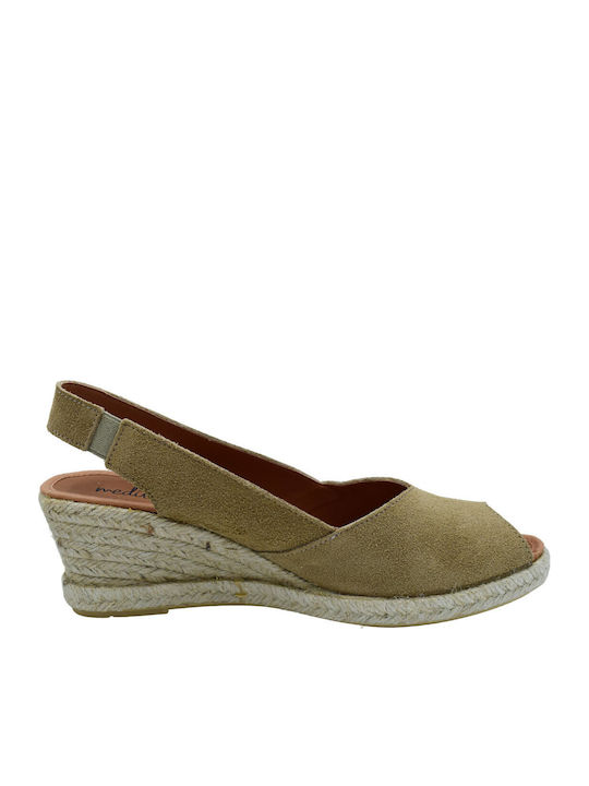 Summer Women's Platform Shoes In Beige Espadrille Style