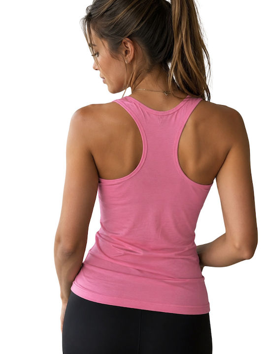 Sleeveless Cotton Women's T-Shirts with Racer Back Pink 3Pack