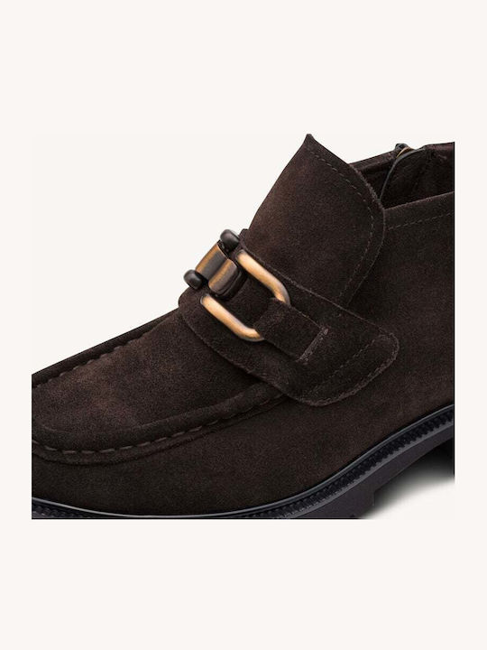 Leder Damen Stiefeletten Braun