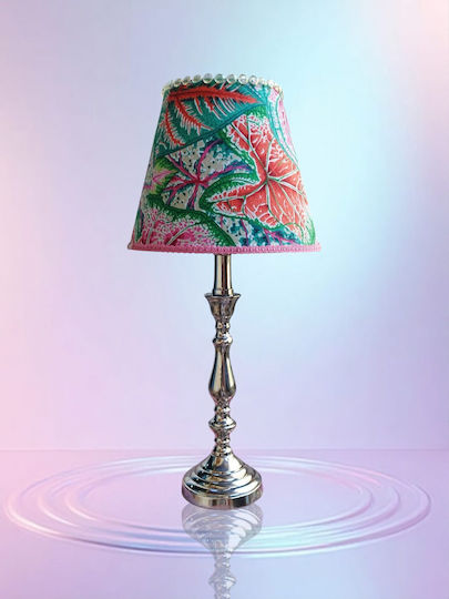 Leaf Dimensions Table Lamp for E27 Fitting with Purple Shade and Base