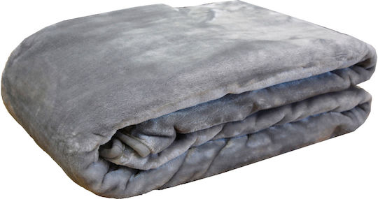 Anna Riska Velvet Blanket Queen 220x240cm Grey