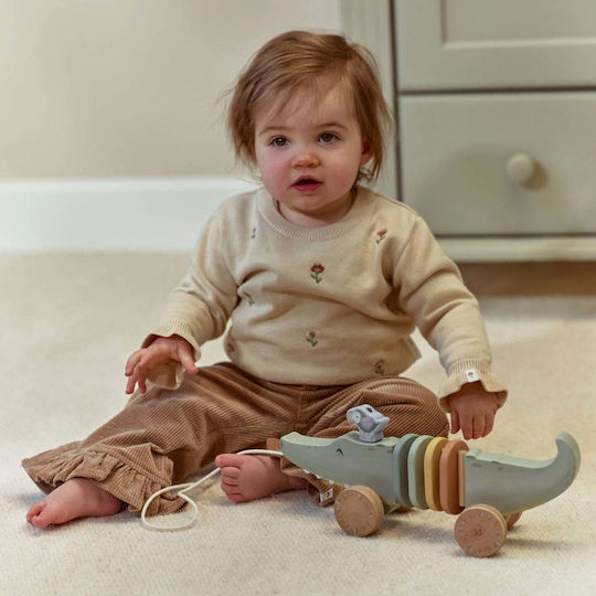 Little Dutch Safari Friends FSC Wooden Pull Along Toy for 12+ Months