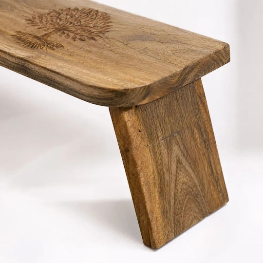 Yogi & Yogini Zusammenklappbarer Meditationshocker aus Mango Holz Tree Life 48x18cm