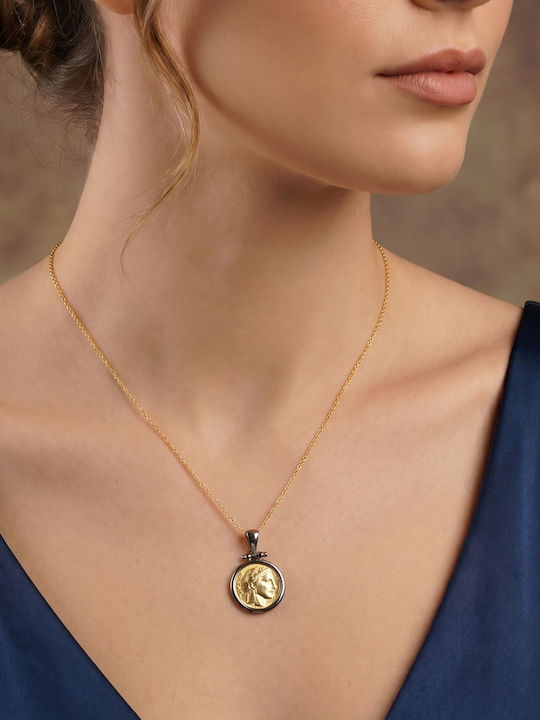 Kiriakos Gofas Double Necklace Made of Gold Plated Silver Kiriakos Gofas Double Necklace Made of Gold Plated Silver