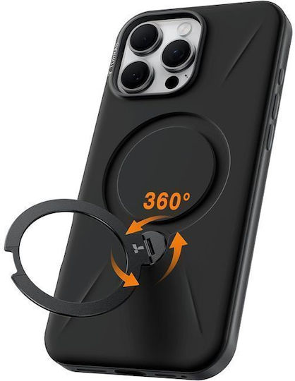 Калъф Torras Ostand Spin Fusion Magsafe с поставка Onyx за iPhone 16 Pro Max