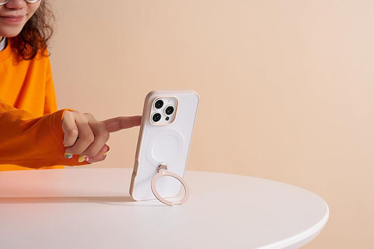 Torras Ostand Back Cover Σιλικόνης Μπεζ (iPhone 16 Pro Max)