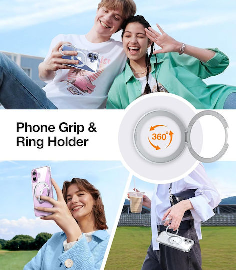 Torras Ostand Back Cover Silicone Transparent (iPhone 16)
