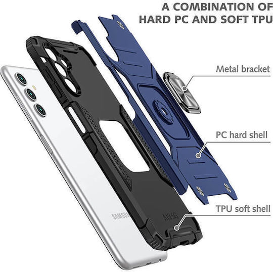 Orso Ringstand Back Cover Μπλε (Galaxy A15)