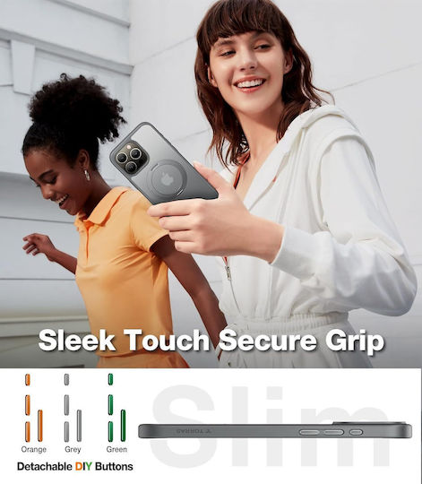 Torras Back Cover Silicone Gray (iPhone 15 Pro Max)