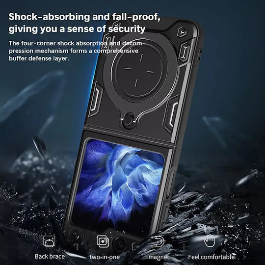 Orso Ringstand Slide Camera Back Cover Plastic Purple for Galaxy Z Fold6