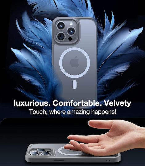 Torras Back Cover Σιλικόνης Γκρι (iPhone 15 Pro)